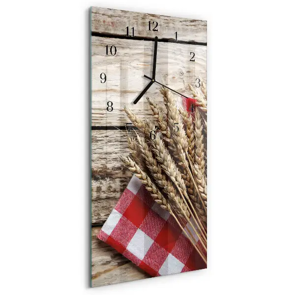 Horloge verticale en verre Grain