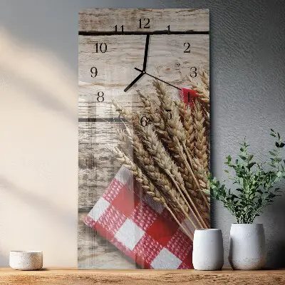 Horloge verticale en verre Grain