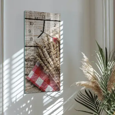 Horloge verticale en verre Grain