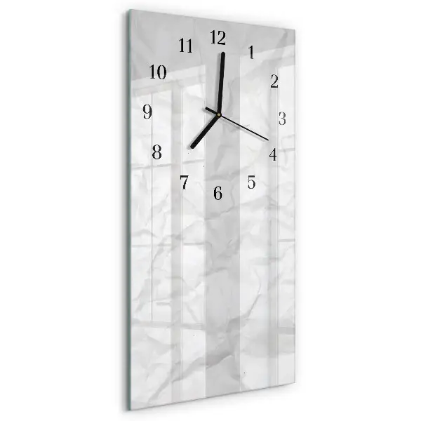Horloge verticale en verre Papier