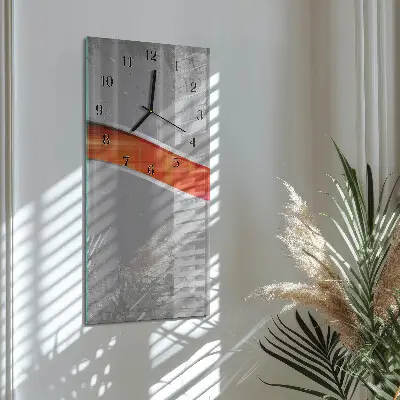 Horloge verticale en verre Patrouille