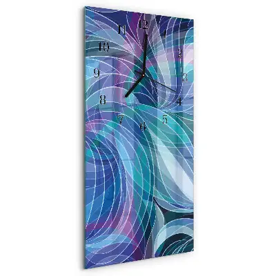 Horloge verticale en verre Abstraction