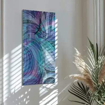 Horloge verticale en verre Abstraction