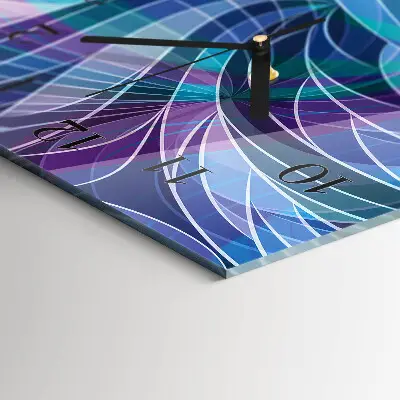 Horloge verticale en verre Abstraction