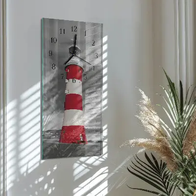 Horloge verticale en verre Phare