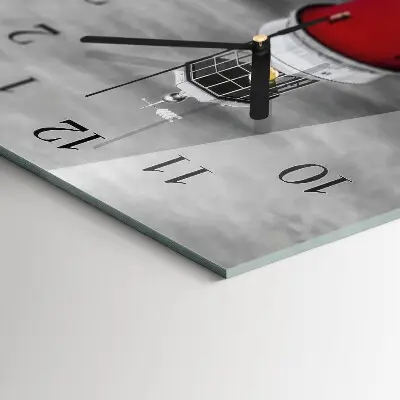 Horloge verticale en verre Phare