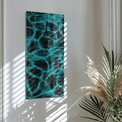 Horloge verticale en verre Surface de l'eau