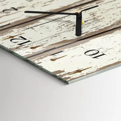 Horloge verticale en verre Planches de bois