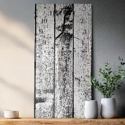 Horloge verticale en verre Bois
