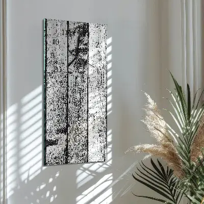 Horloge verticale en verre Bois