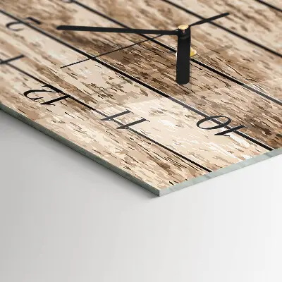 Horloge verticale en verre Bois