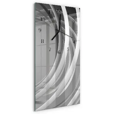 Horloge verticale en verre Cercles abstraits