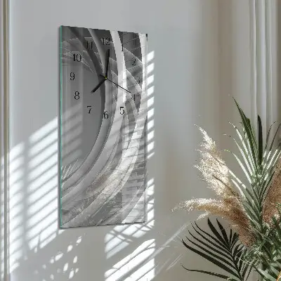 Horloge verticale en verre Cercles abstraits