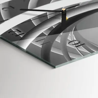 Horloge verticale en verre Cercles abstraits