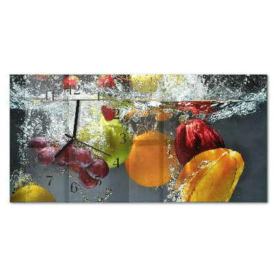 Horloge horizontale en verre Fruit unique