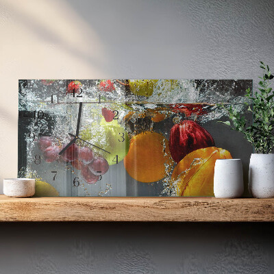 Horloge horizontale en verre Fruit unique