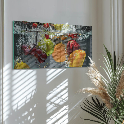 Horloge horizontale en verre Fruit unique