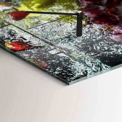 Horloge horizontale en verre Fruit unique