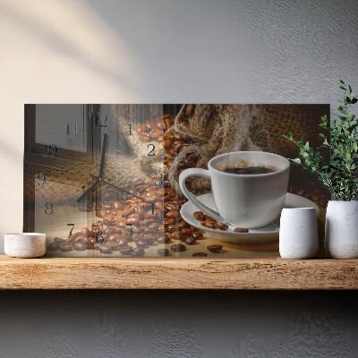 Horloge horizontale en verre Infusion de café