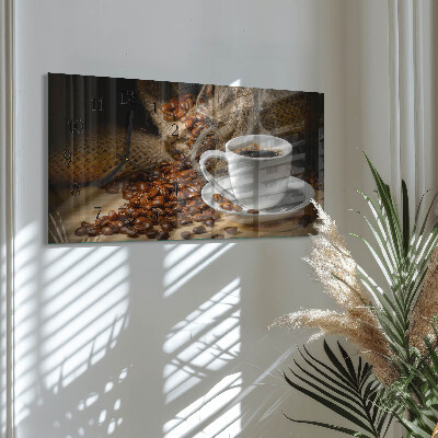 Horloge horizontale en verre Infusion de café
