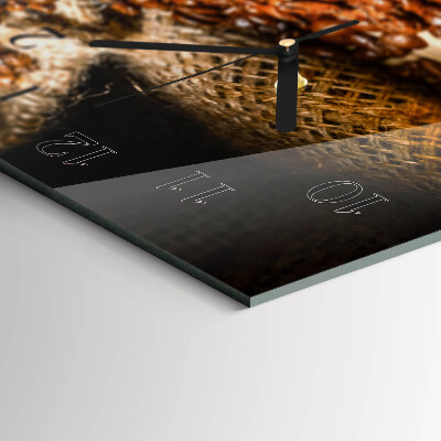 Horloge horizontale en verre Infusion de café