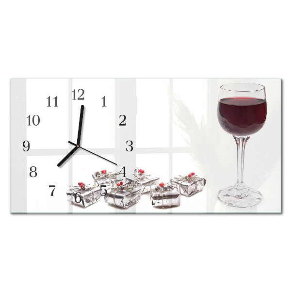 Horloge horizontale en verre Gobelet à vin
