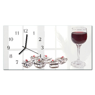 Horloge horizontale en verre Gobelet à vin