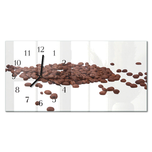 Horloge horizontale en verre La caféine dans les haricots