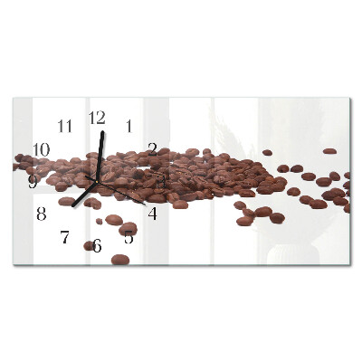 Horloge horizontale en verre La caféine dans les haricots