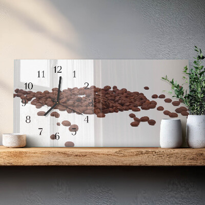 Horloge horizontale en verre La caféine dans les haricots