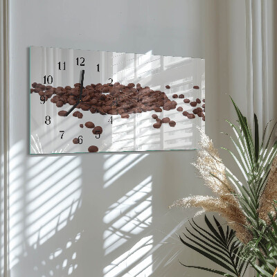 Horloge horizontale en verre La caféine dans les haricots
