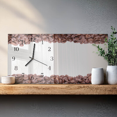 Horloge horizontale en verre Café en grains