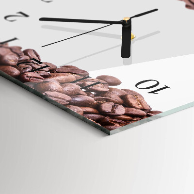 Horloge horizontale en verre Café en grains