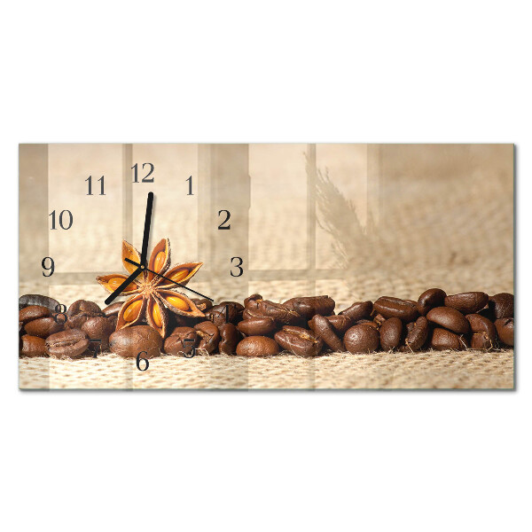 Horloge horizontale en verre Café moulu
