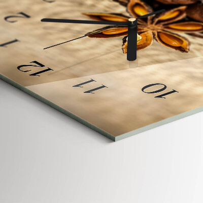 Horloge horizontale en verre Café moulu