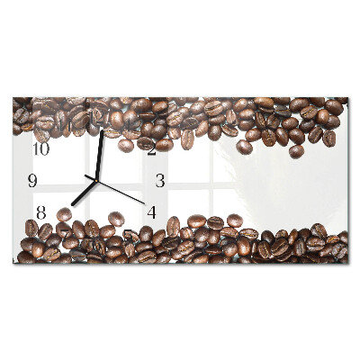 Horloge horizontale en verre Matière première de café