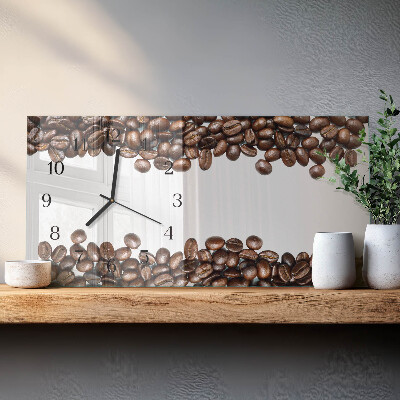 Horloge horizontale en verre Matière première de café