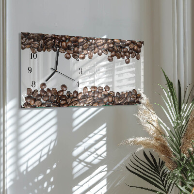 Horloge horizontale en verre Matière première de café
