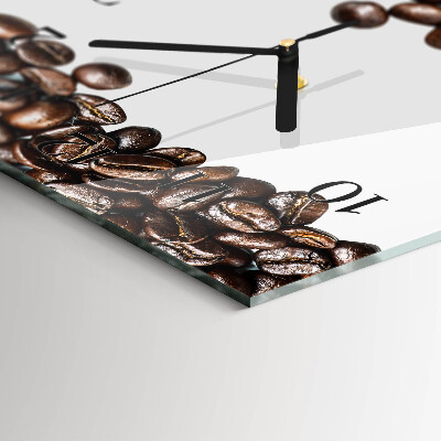 Horloge horizontale en verre Matière première de café