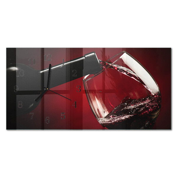 Horloge horizontale en verre Récipient à vin