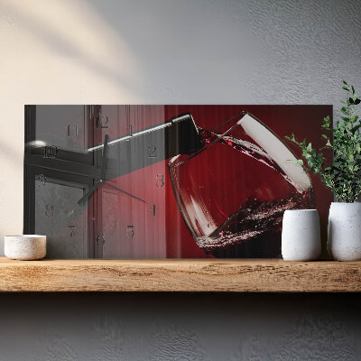 Horloge horizontale en verre Récipient à vin