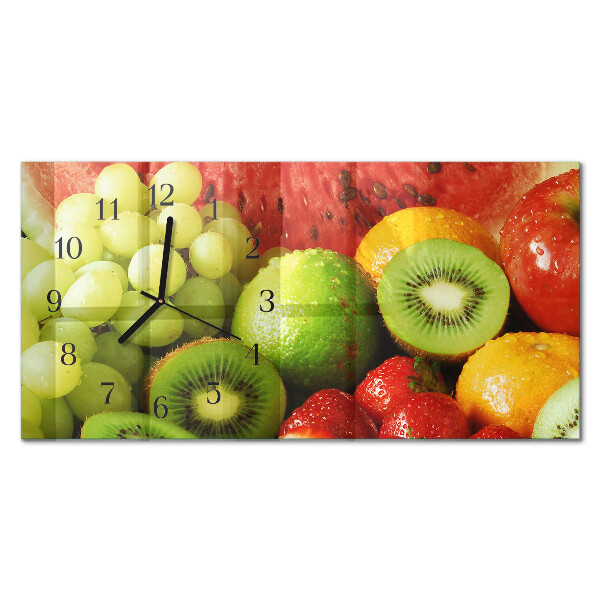 Horloge horizontale en verre Produits à base de fruits