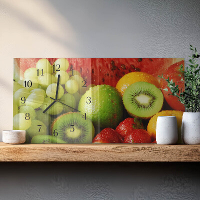 Horloge horizontale en verre Produits à base de fruits