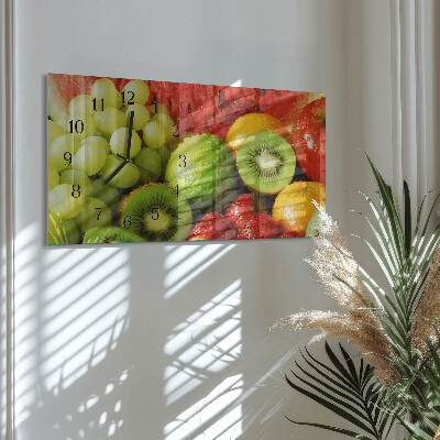 Horloge horizontale en verre Produits à base de fruits