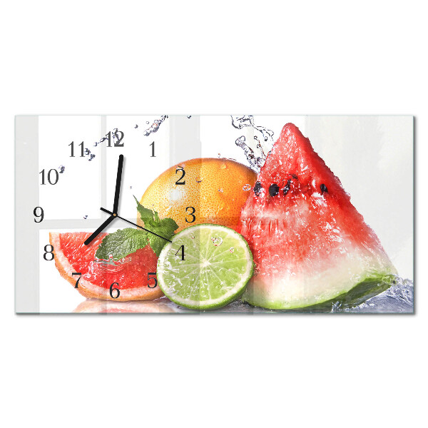 Horloge horizontale en verre Récolte juteuse