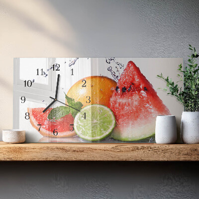 Horloge horizontale en verre Récolte juteuse