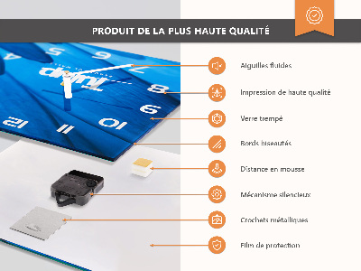 Horloge horizontale en verre Récolte juteuse