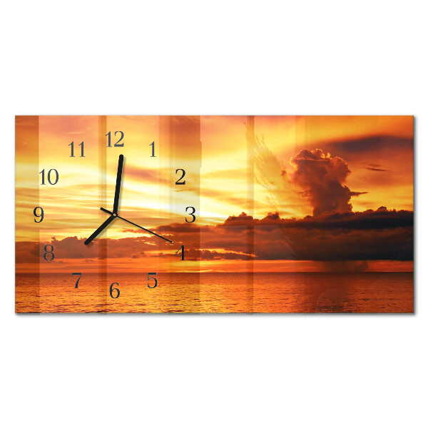 Horloge horizontale en verre Crépuscule