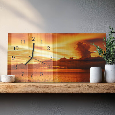 Horloge horizontale en verre Crépuscule
