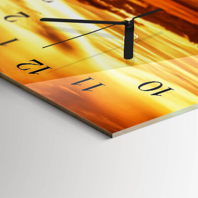 Horloge horizontale en verre Crépuscule